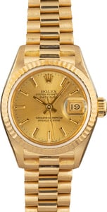 Rolex Datejust 26MM 18k Yellow Gold, Fluted Bezel Champagne Dial, Rolex Box (1984)