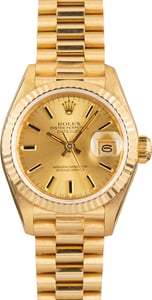 Pre-Owned Lady Rolex Datejust Ref 69178 Champagne Index Dial