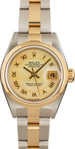 Rolex Datejust Ladies Mother of Pearl Art Deco Dial 26MM 18k Gold & Steel, B&P (2002)