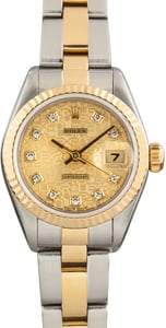Used Lady Rolex Datejust Ref 79173 Champagne Diamond Jubilee Dial