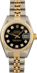 Rolex Datejust 79173 Black Dial Two Tone Jubilee