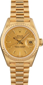 Rolex Datejust 26MM 18k Yellow Gold President Champagne Dial, Fluted Bezel (1988)