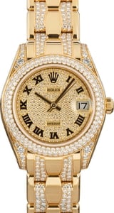 Rolex Datejust 81358 18k Yellow Gold Pearlmaster