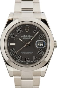 Used Rolex Datejust II 116300 Matte Black Dial