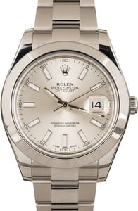 Rolex Datejust II Ref 116300 Silver Dial Steel Oyster