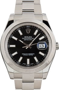 Rolex Datejust II ref 116300 Black Superluminova Dial
