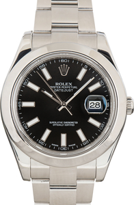 Used Black Dial Rolex Datejust II Ref 116300 Stainless Steel
