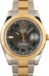 Men's Rolex Datejust II Ref 116333 Slate Wimbledon Dial