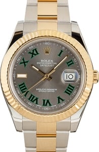 Pre-Owned Rolex 116333 DateJust II Green Markers