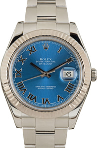 Rolex Datejust II Ref 116334 Blue Roman Dial