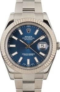 Used Rolex Datejust II Ref 116334 Blue Dial