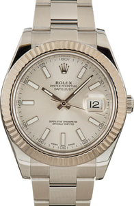 Rolex Datejust II Ref 116334 Silver Dial