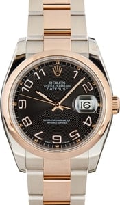 Rolex Datejust Ref 116201 Black Concentric Dial