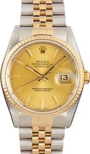 Used Rolex Datejust Ref 16233 Champagne Dial
