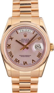 Rolex Day-Date 36 Ref 118205 18k Everose Gold
