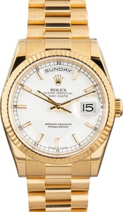 Rolex Day-Date President 118238 White Dial