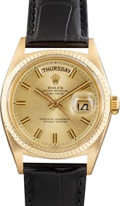 186146 Used Rolex Day Date Ref 1803 Leather Strap