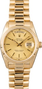 Used Rolex Day-Date 18038 Yellow Gold President