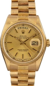 Rolex Day-Date 18078 Barked Finish President Band