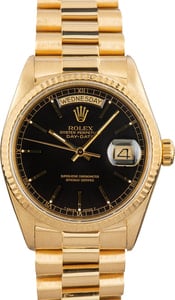 Used Rolex Day-Date 36 Ref 18038 Black Dial