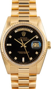 Rolex Day-Date 18038 Black Diamond Dial