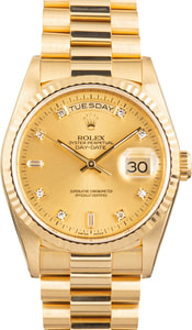 Rolex Day-Date 36 Ref 18238 Diamond Dial