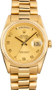 Used Rolex Day-Date President Ref 18238 Champagne Arabic Dial