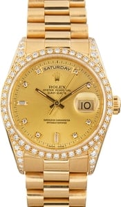 Rolex Day-Date 36 Yellow Gold 18388 Diamond Set
