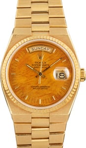 Rolex OysterQuartz Day-Date Ref 19018 Wood Dial