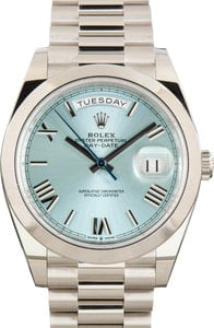 Rolex Day-Date 40 228206 Ice Blue Roman Dial