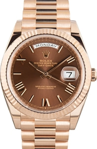 Rolex Day-Date 40 Ref 228235 Chocolate Roman Dial