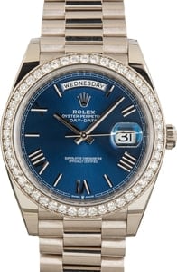 Rolex Day-Date 40 Ref 228349 Bright Blue Dial