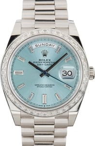 Rolex Day-Date 40 Ref 228396 Ice Blue Dial