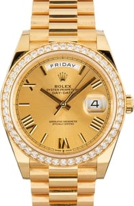 Rolex Day-Date 40 Ref 228348 Diamond Bezel
