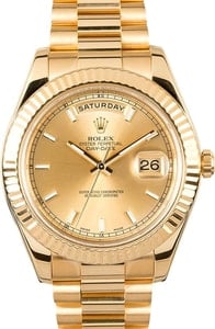 Rolex Day-Date II ref 218238 Champagne Index Dial