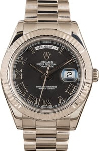 Rolex President Day-Date II Ref 218239 Black Dial