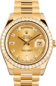Rolex Day-Date II Ref 218348 18k Yellow Gold