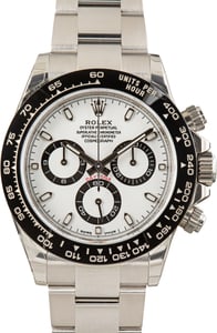 Factory Stickered Case Rolex Daytona Cosmograph Ref 116500LN White Dial