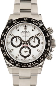 Used Stainless Steel Rolex Daytona Cosmograph Ref 116500 White Dial