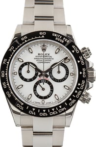 Pre-Owned Rolex White Dial Daytona Cosmograph Ref 116500LN Stainless Steel