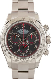 Pre-Owned Rolex Daytona Black Arabic Dial Ref 116509 18k White Gold