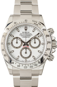 Pre-Owned Rolex Daytona Ref 116520 White Chronograph Dial