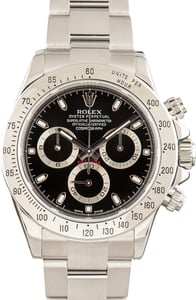Pre-Owned Rolex Daytona Stainless Steel Ref 116520 Black Cosmograph Dial