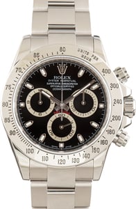 Used Rolex Daytona Ref 116520 Black Chronograph Dial