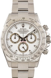 Rolex Daytona Chrono Ref 116520 White Index Dial