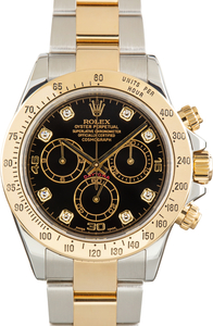 Used Rolex Daytona Ref 116523 Black Diamond Dial