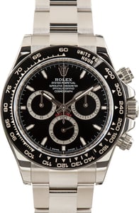 Used Black Dial Rolex Daytona Ref 126500LN Steel Oyster