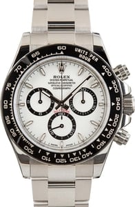 Pre-owned Rolex Daytona Ref 126500 White Dial