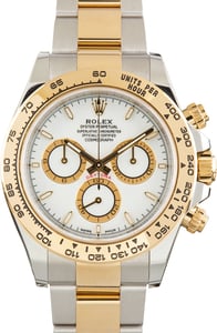 Pre-Owned White Dial Rolex Cosmograph Daytona Ref 126503 Steel & Yellow Gold