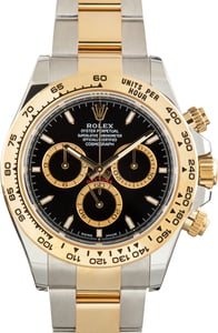 Pre-Owned Two Tone Rolex Daytona Ref 126503 Black Dial